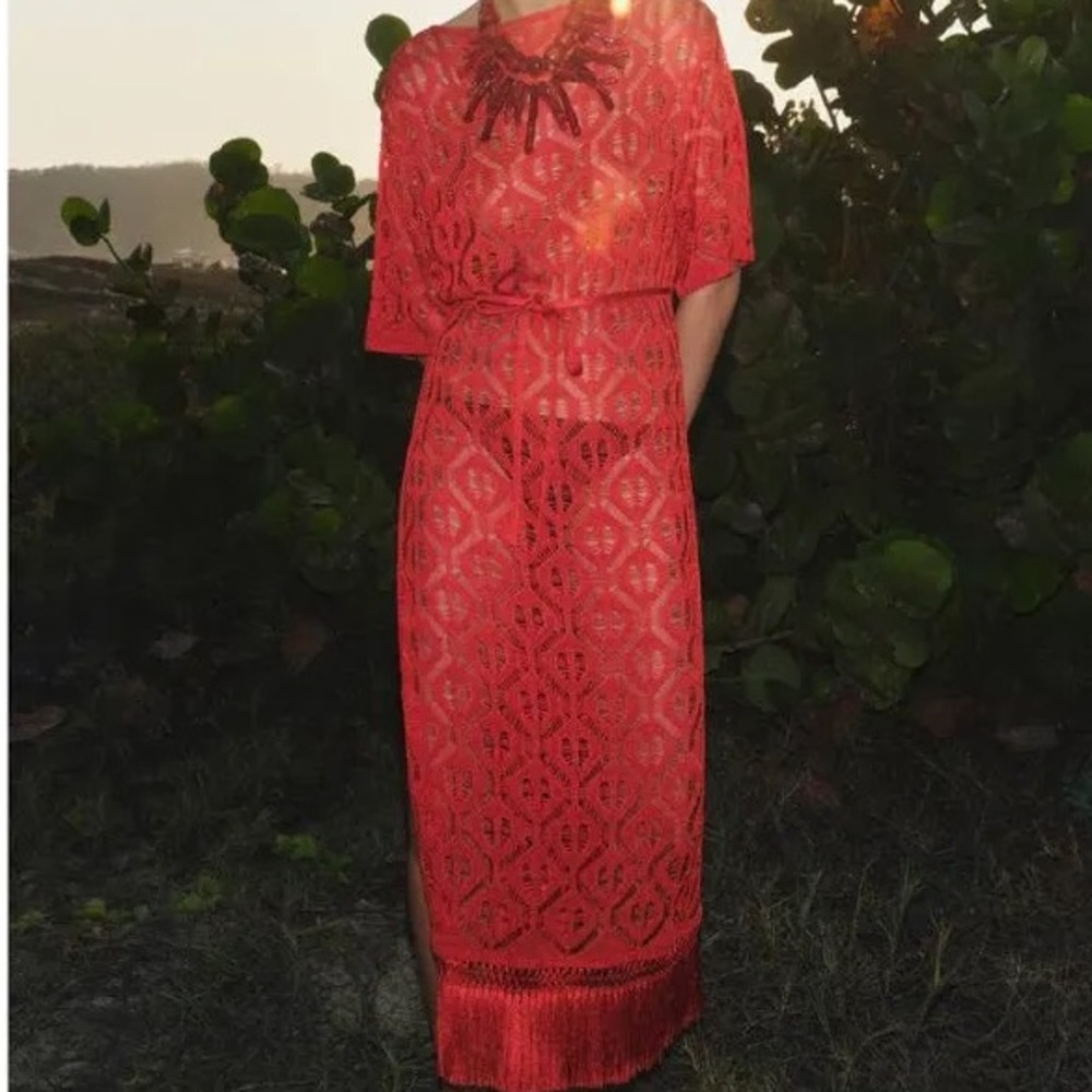 Red Zara Tunic cover up